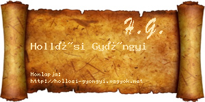 Hollósi Gyöngyi névjegykártya