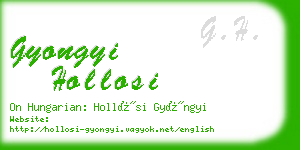 gyongyi hollosi business card